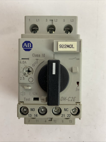 ALLEN BRADLEY 140M-C2E-B40 SER C MOTOR CIRCUIT BREAKER 2.5-4.0A 140M-C-AFA11