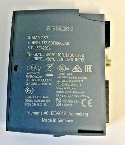 SIEMENS 6ES7 131-6BF00-0CA0 DIGITAL OUTPUT MODULE 24VDC 4A 8x24VDC/0.5A*LOTOF10*