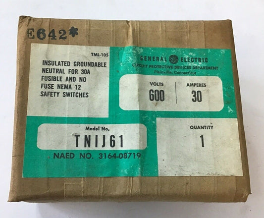 GENERAL ELECTRIC TNIJ61 INSULATED GROUNDABLE NEUTRAL 600V 30 AMP
