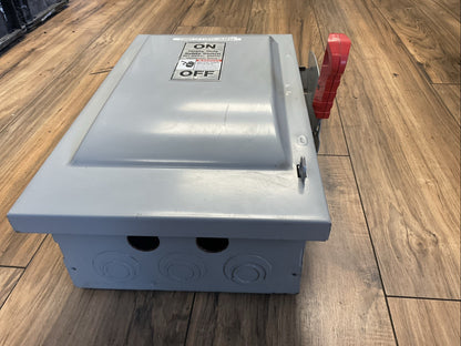 SIEMEN HF362N FUSIBLE SAFETY SWITCH 600VAC 50HP 600VDC 30HP 60A