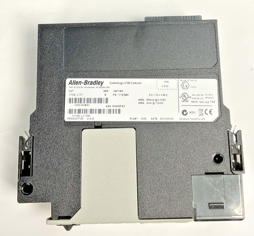 ALLEN BRADLEY 1756-L71 PLC CONTROLLER SER.B 5.1VDC 2MB