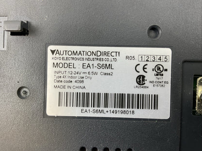 AUTOMATIONDIRECT EA1-S6ML 12-24VDC TOUCH SCREEN
