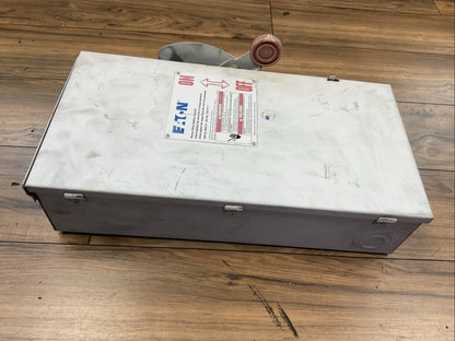 EATON DH363URK 600VAC 100HP 100A 250VDC 20HP NON-FUSIBLE SAFETY SWITCH TYPE 3R