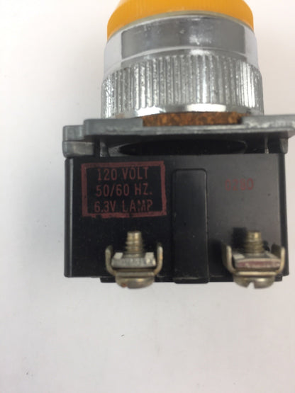 CUTLER HAMMER 10250T36 STD IND LIGHT 120V 50/60HZ 6.3V LAMP