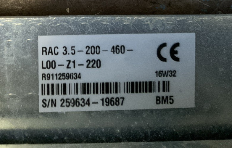 INDRAMAT RAC3.5-200-460-L00-Z1-220 AC MAIN SPINDLE DRIVE CONTROLLER 200A 460VAC