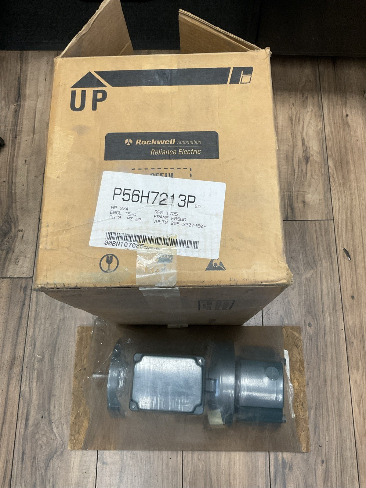 RELIANCE P56H7213 MOTOR 3/4HP 1725RPM 208-230/460V DODGE 56 DBSC BRAKE
