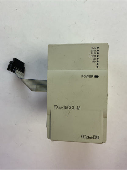 MITSUBISHI FX3U-16CCL-M PROGRAMMABLE CONTROLLER MODULE 24VDC 240mA VERSION 1.01