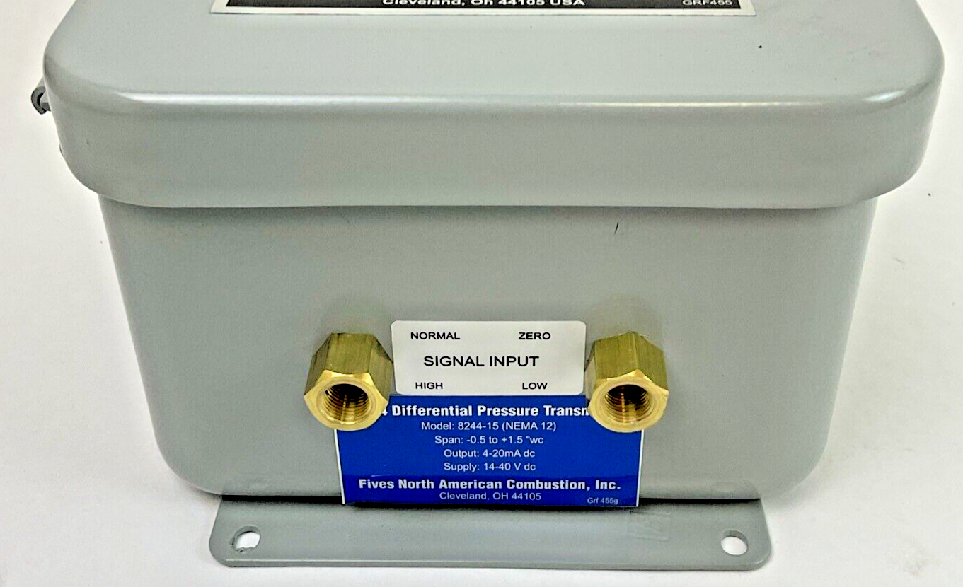 FIVES NORTH AMERICAN COMBUSTION 8244-15 DIFFERNTIAL PRESSURE TRANSMITTER 40VDC