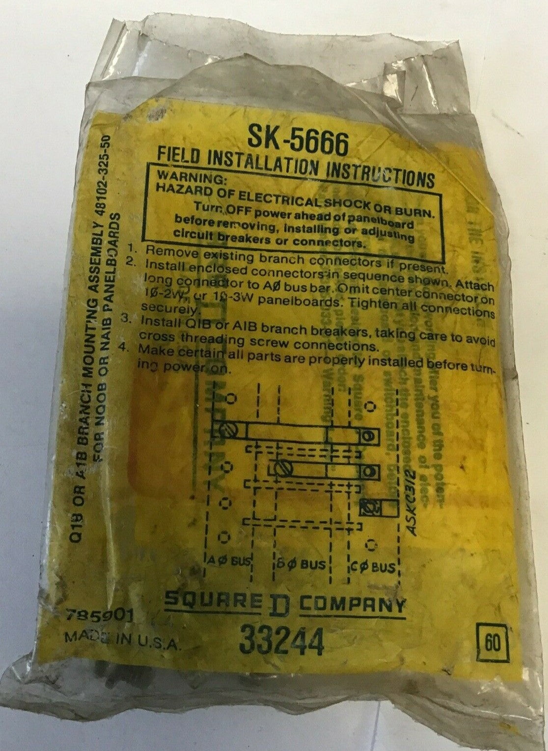 SQUARE D SK-5666 POLE MOUNTING HARDWARE KIT ****LOTOF3****