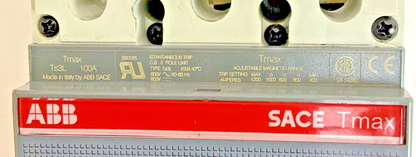 ABB SACE TS3L TMAX CIRCUIT BREAKER 100A  3POLE 600VAC