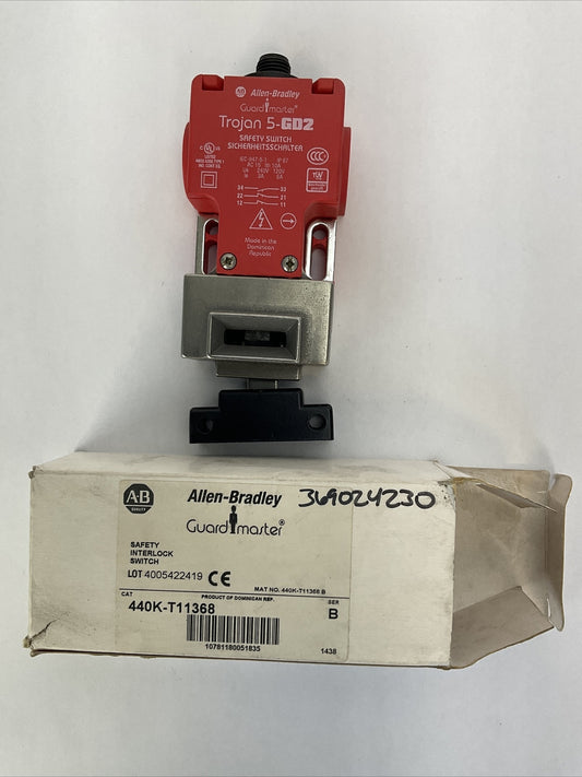 ALLEN BRADLEY 440K-T11368 GUARD MASTER SER B SAFETY INTERLOCK SWITCH