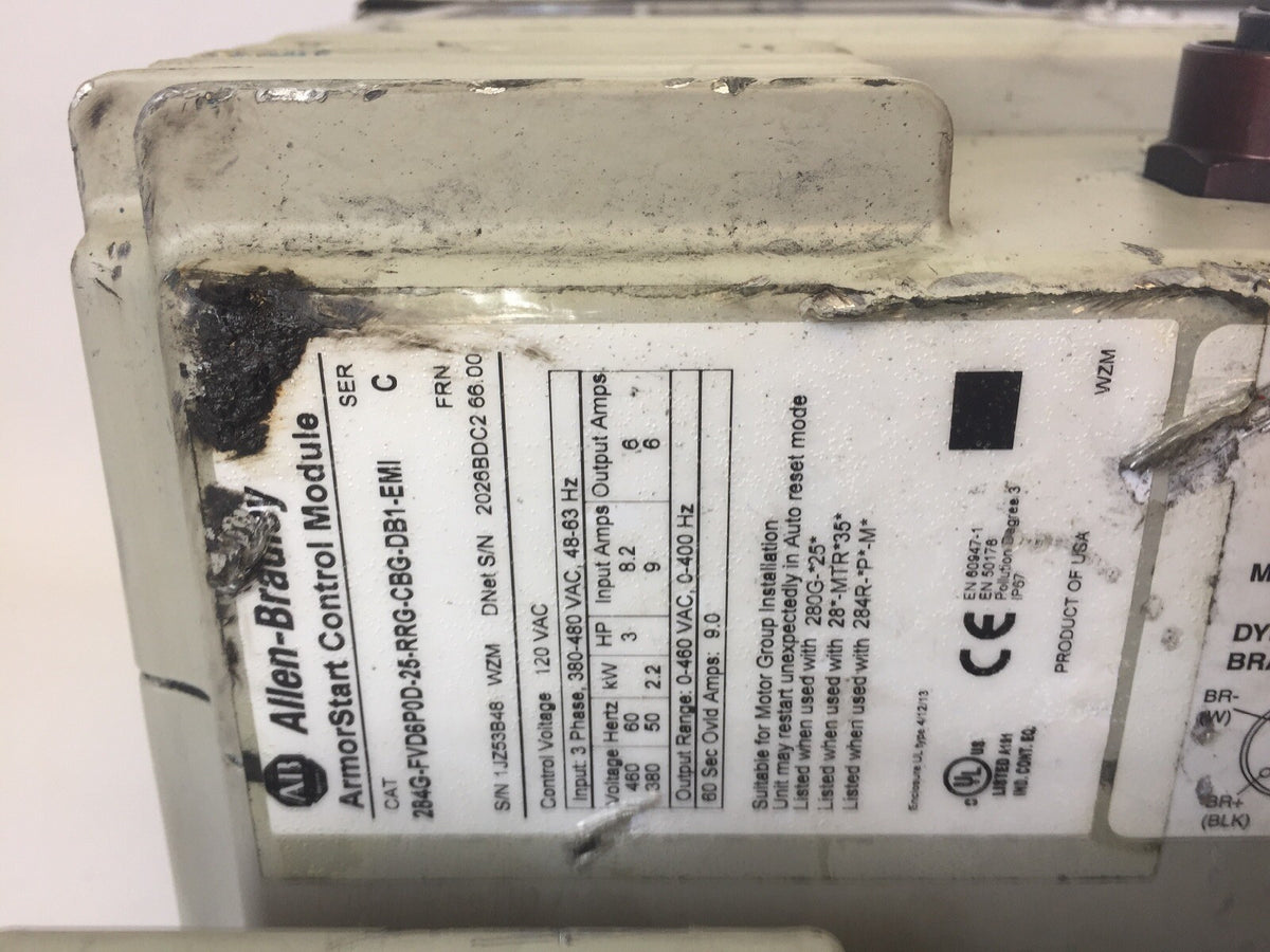 ALLEN BRADLEY 280G-FN-25-RG ARMOR START BASE 284G-FVD6P0D-25-RRG-CBG-DB1-EMI