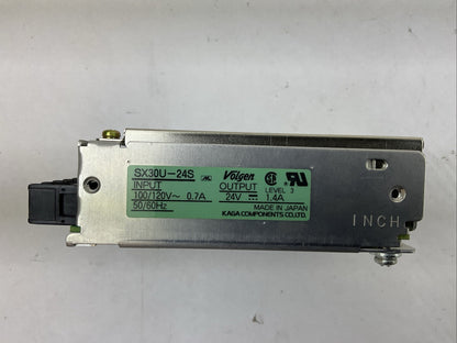 VOLGEN SX30U-24S POWER SUPPLY OUTPUT 24VDC 1.4A INPUT 100/120VAC 0.7A 50/60HZ
