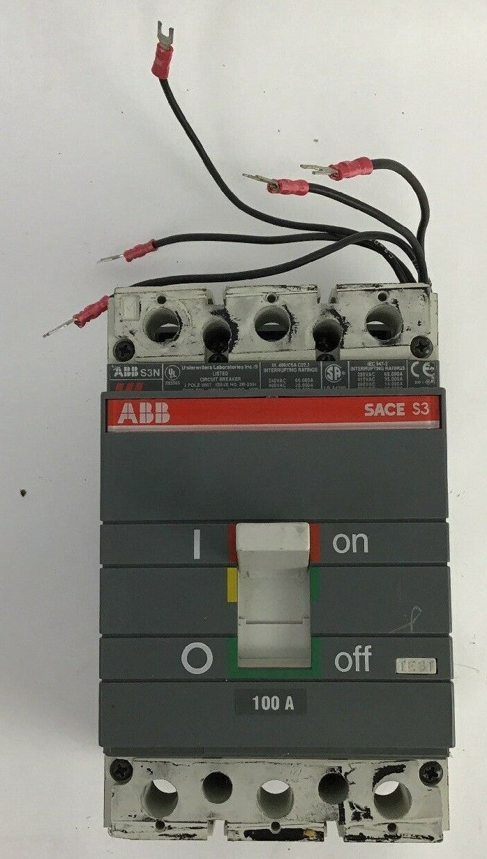 ABB S3N CIRCUIT BREAKER 100AMP 2 POLE 480VAC/500VDC