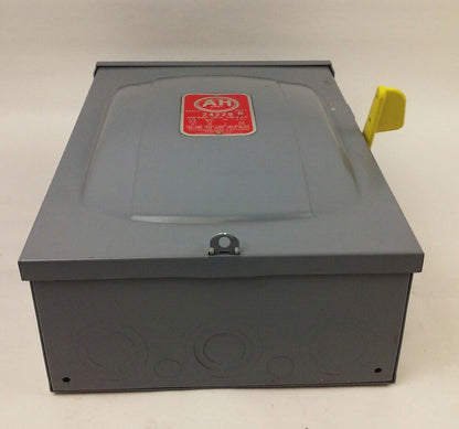 ARROW HART 24299R ENCLOSED SWITCH TYPE HD, 2P, POLES 3SN, 100A, 240V,FUSIBLE,NEW