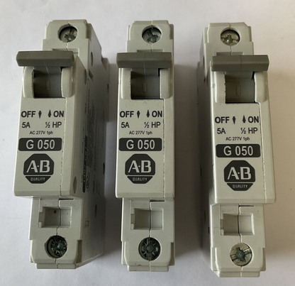 ALLEN BRADLEY 1492-CB1 G 050 CIRCUIT BREAKER 5A 1/2HP 277V 1PH SER.C ***LOTOF3**