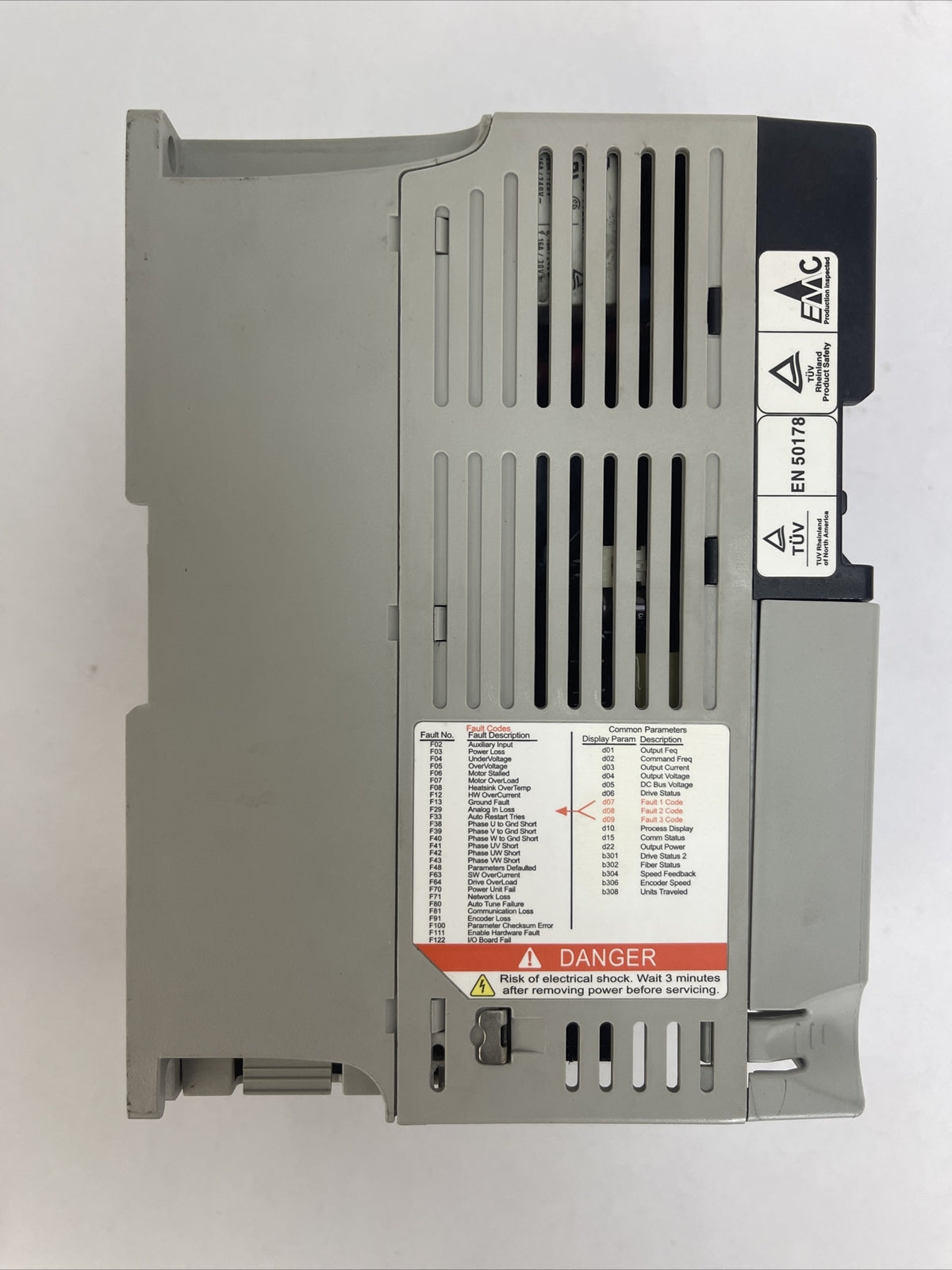 ALLEN BRADLEY 22D-D2P3N104 AC DRIVE POWER FLEX 40 FRN 2.01 OUTPUT 0-460VAC INPUT