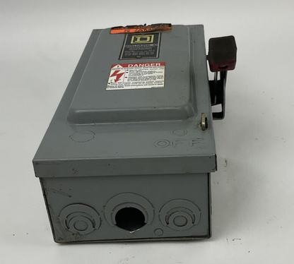 SQUARE D CH361 ENCLOSED SWITCH  30A 600VAC  FUSIBLE SER.E1