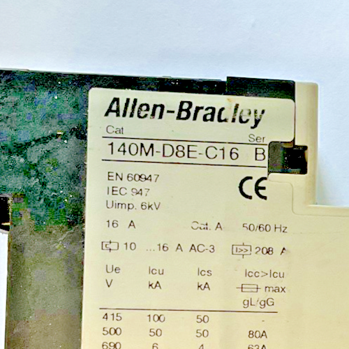 ALLEN BRADLEY 140M-D8E-C16 MOTOR PROTECTOR SER.B 16A 50/60HZ