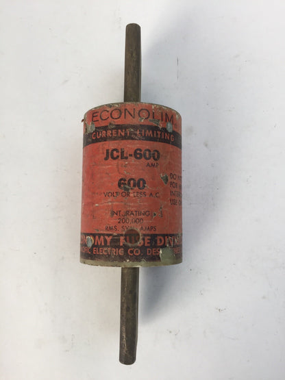 FEDERAL PACIFIC ELECTRIC JCL-600 ECONOLIM CURRENT LIMITING FUS 600AMP 600VAC