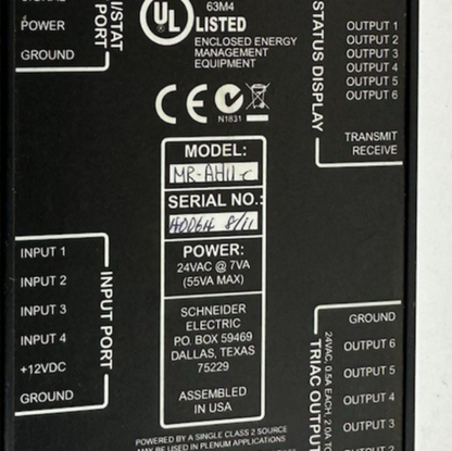 SCHNEIDER ELECTRIC MR-AHU-C MICRO-REGULATOR 330815-02