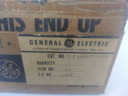 GENERAL ELECTRIC GE TJ34400TMDZ BREAKER TRIP UNIT 400A 3P  TJD400 W/INSTRUCTIONS