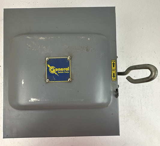GENERAL SWITCH 63DU SAFETY SWITCH VOLTS 240 AC 60 AMP 3 POLE TYPE: D'BLE THROW