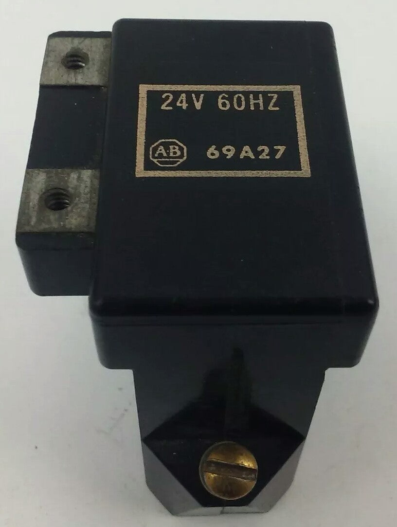 ALLEN BRADLEY 69A27, COIL, 24V @ 60HZ, SIZE 00, RENEWAL PARTS, MISSING SCREWS