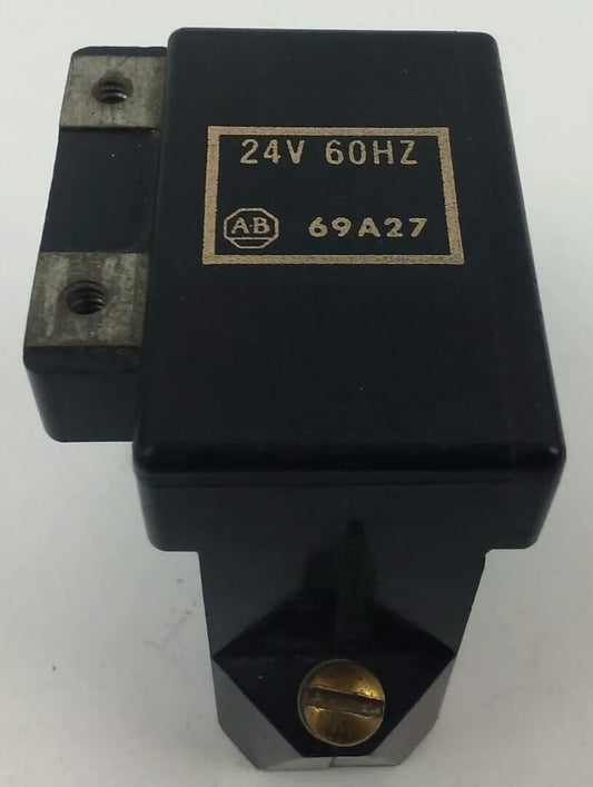 ALLEN BRADLEY 69A27, COIL, 24V @ 60HZ, SIZE 00, RENEWAL PARTS, MISSING SCREWS