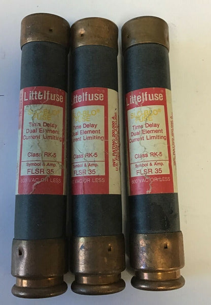 LITTELFUSE FLSR 35 TIME DELAY FUSE CLASS RK-5 600VAC***LOTOF3***