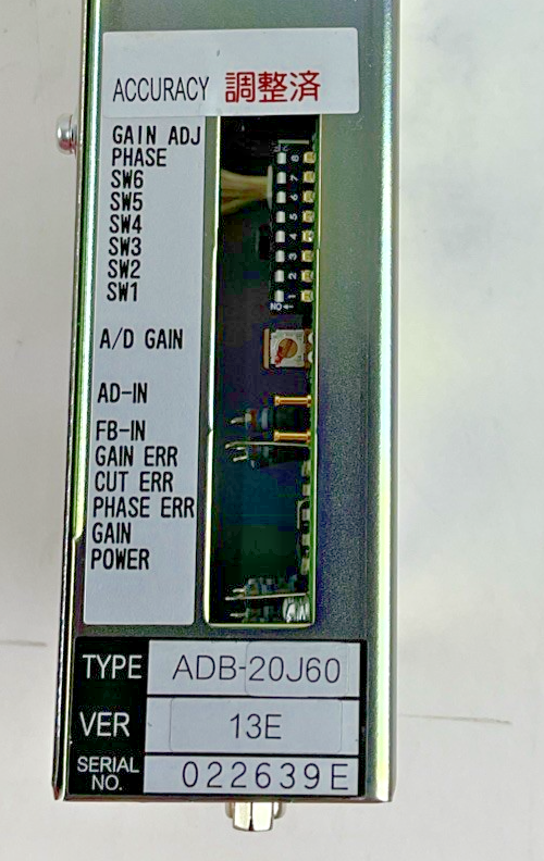 MITSUBISHI ADB-20J60 A/D CONVERTER 50-60HZ 240V 0.4A VER.13E