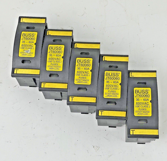 BUSSMANN **LOT OF 5** JT60060  FUSEHOLDER  60A, 600VAC