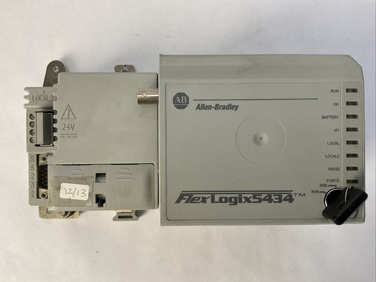 ALLEN BRADLEY 1794-L34 SER B CAT REV F01 F/W REV 1.3 LOGIX 5434 PROCESSOR UNIT