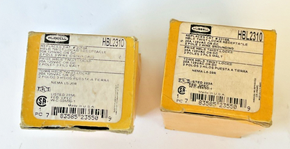 HUBBELL HBL2310 TWIST LOCK RECEPTACLE 20A 125VAC/DC 2POLES 3WIRE ***LOTOF2***