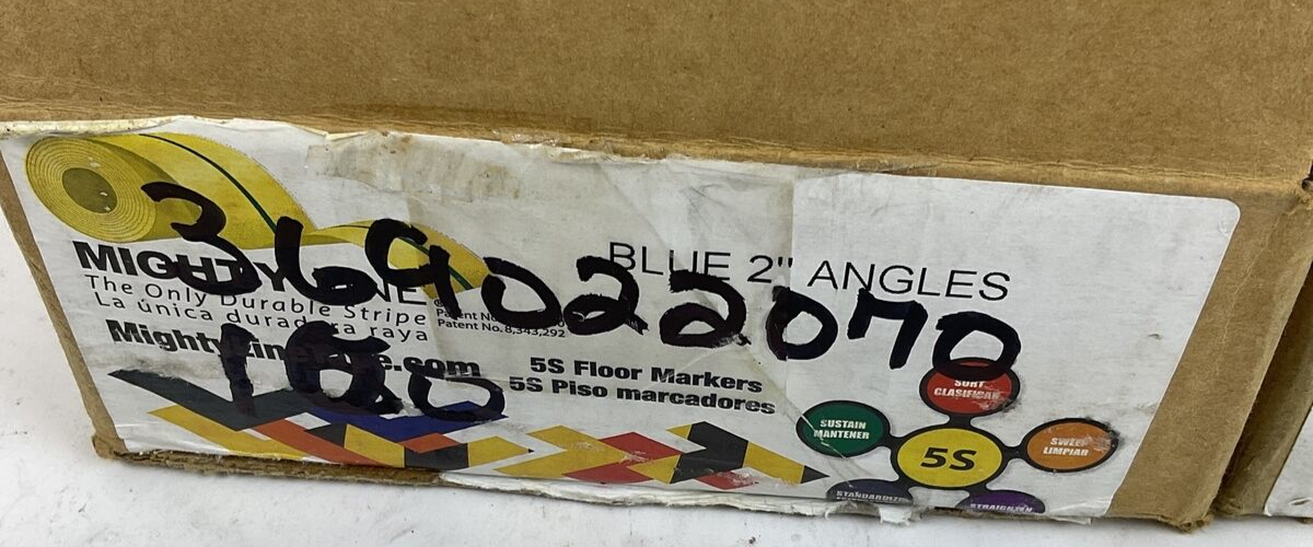 MIGHTY LINE BLUE FLOOR TAPE ANGLE SHAPE 2" QTY 200 (100 EACH CASE)