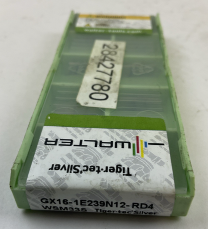 WALTER GX16-1E239N12-RD4 WSM-33S CARBIDE INSERT TIGER-TEC SILVER (BOX OF 10)