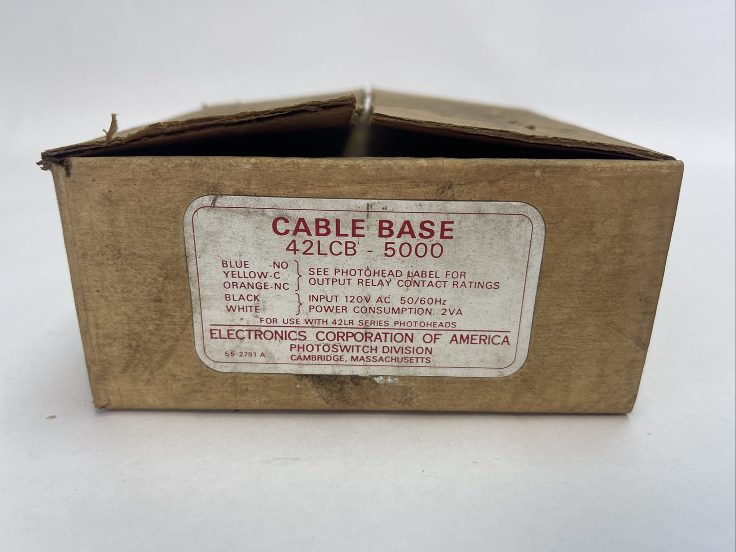 ELECTRONICS CORPORATION OF AMERICA 42LCB-5000 CABLE BASE PHOTOSWITCH DIVISION