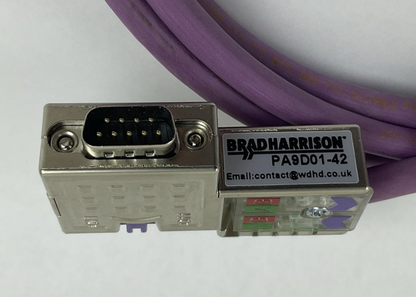 BRAD HARRISON PA9D01-42 PROFIBUS CONNECTOR W/ CABLE 0975 254 101/2 M