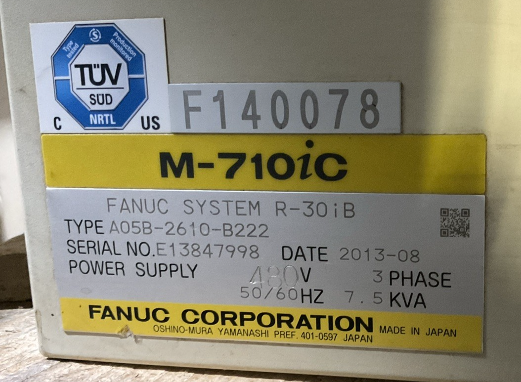 FANUC ROBOT M-710iC 70 R-30iB *28,226.0 HOURS* A05B-2610-B222 A05B-2255-C101#EMH