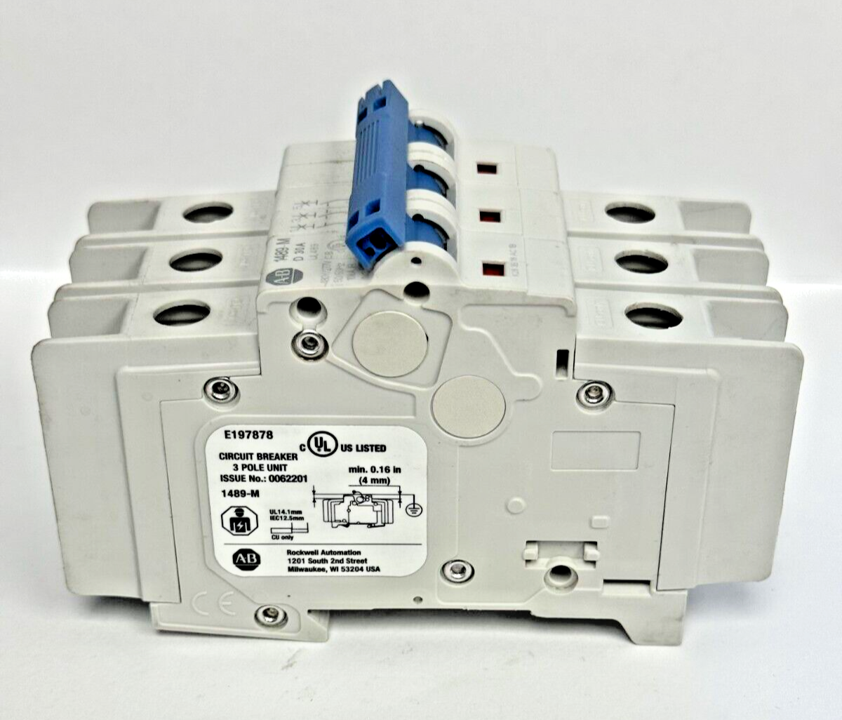 ALLEN-BRADLEY - 1489-M3D300 SER. D - CIRCUIT BREAKER - 3 P, 30 A, 277 V