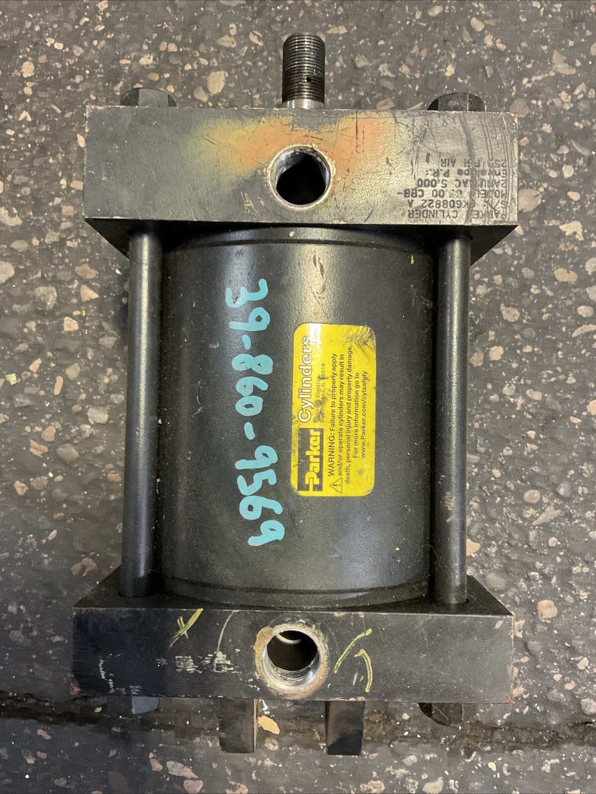 PARKER PNEUMATIC AIR CYLINDER 07.00 CBB2ANU14C 5.000 250PSI AIR