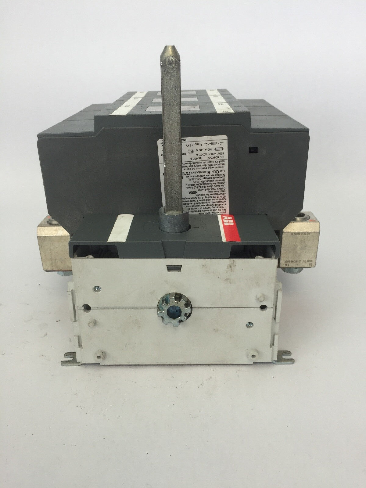 ABB OS400J03 FUSIBLE DISCONNECT SWITCH 600VAC 400A W/ AJT225 & JTD225 FUSE 225A