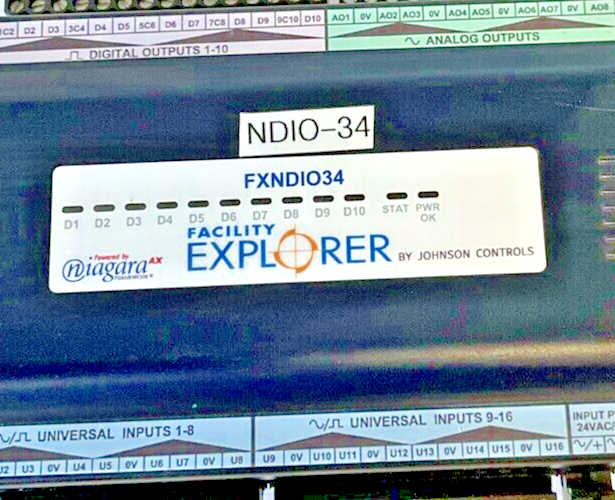 JOHNSON CONTROLS FXNDIO34 MODULE FACILITY EXPLORER