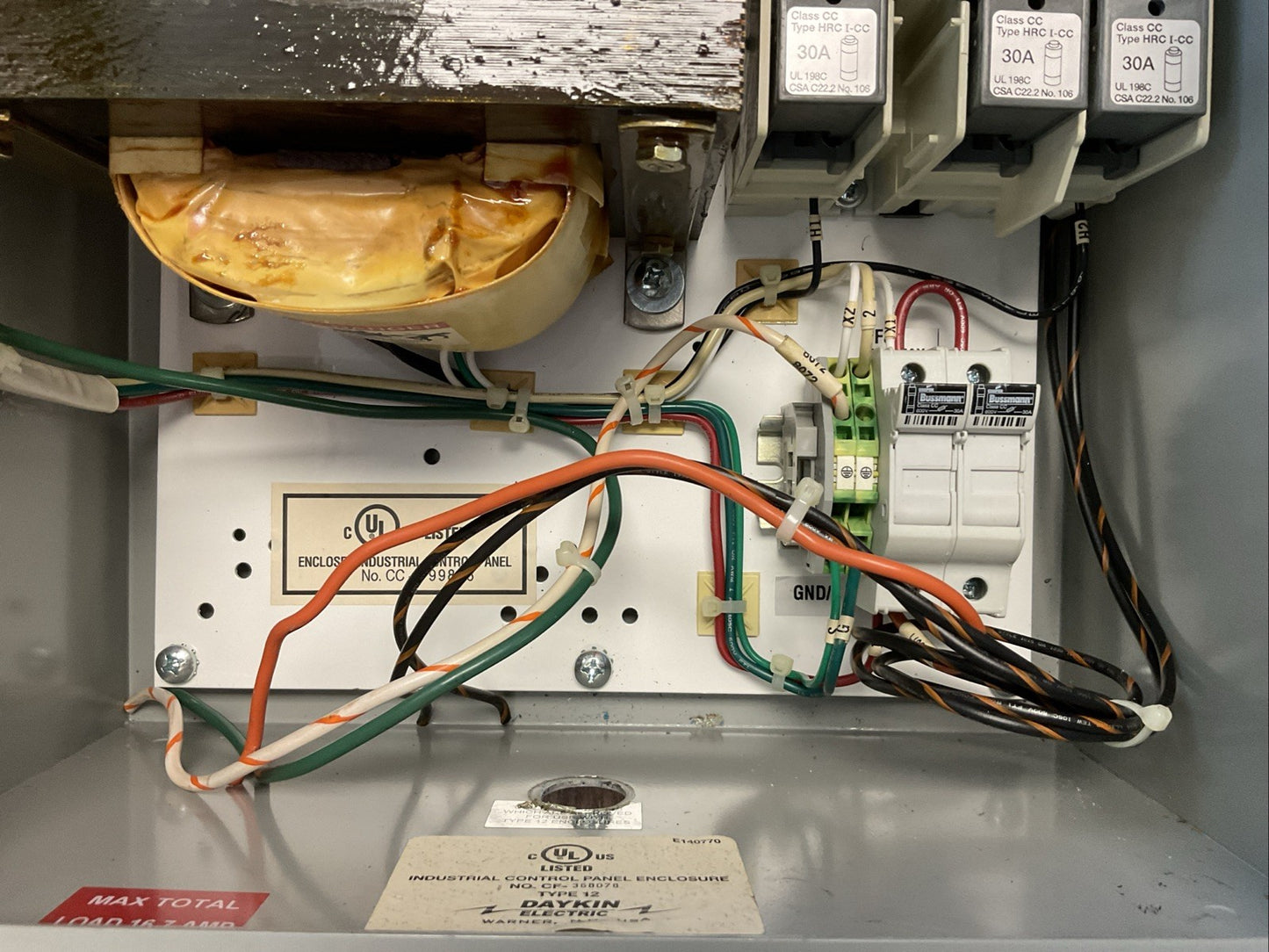 DAYKIN ELECTRIC GPFB-01?? TRANSFORMER DISCONNECT SWITCH PRI 480V SEC 120V 1PHASE