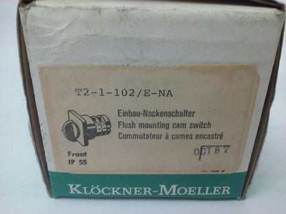 KLOCKNER MOELLER T2-1-102/E-NA FLUSH MOUNTING CAM SWITCH 3PH 25A 300VAC 7 1/2HP