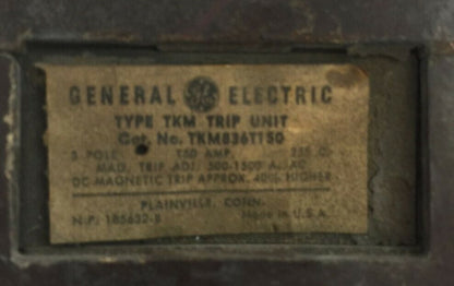 GE TKM836T150 TRIP UNIT 150AMP 3POLE