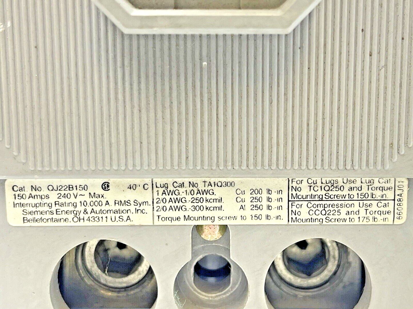 SIEMENS - QJH22B150 - CIRCUIT BREAKER - 150A, 240 VAC, 2 POLE