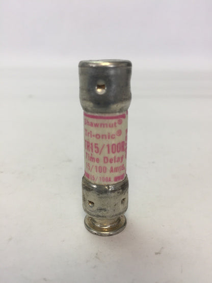 SHAWMUT TRI-ONIC TR15/100R TIME DELAY FUSE 15/100A 250VAC CLASS RK5 (BOX OF 10)
