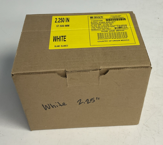 BRADY B30C-2250-595-WT INDOOR/OUTDOOR WHITE VINYL 2.25"
