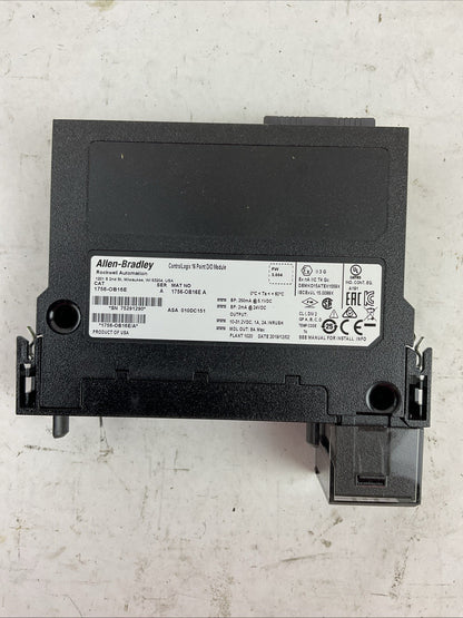 ALLEN BRADLEY 1756-OB16E SER A FW 3.004 CONTROLLOGIX 16 PT DIGITAL OUTPUT MODULE